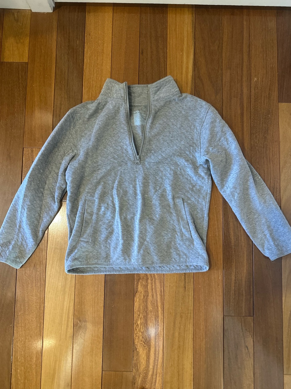 Cat & Jack Gray Quarter-Zip Pullover Sweatshirt